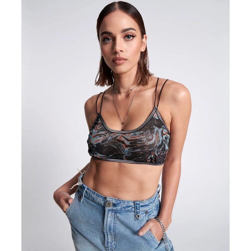 One Teaspoon Lola Bralette - Chromatic Size XXS New with Tags